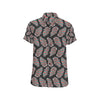 Angel Wings Pattern Print Design 05 Men's Short Sleeve Button Up Shirt