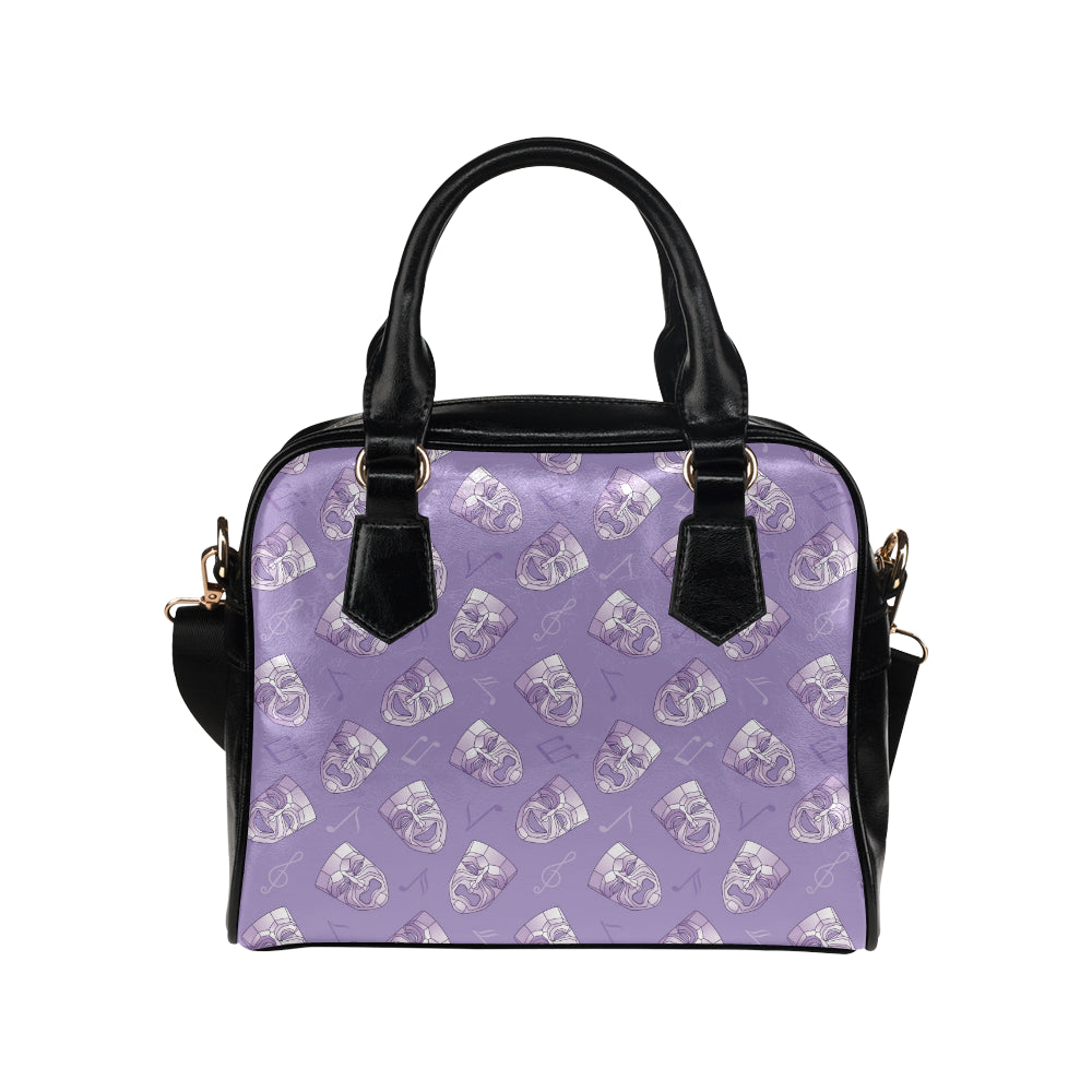 Acting Mask Pattern Print Design 05 Shoulder Handbag