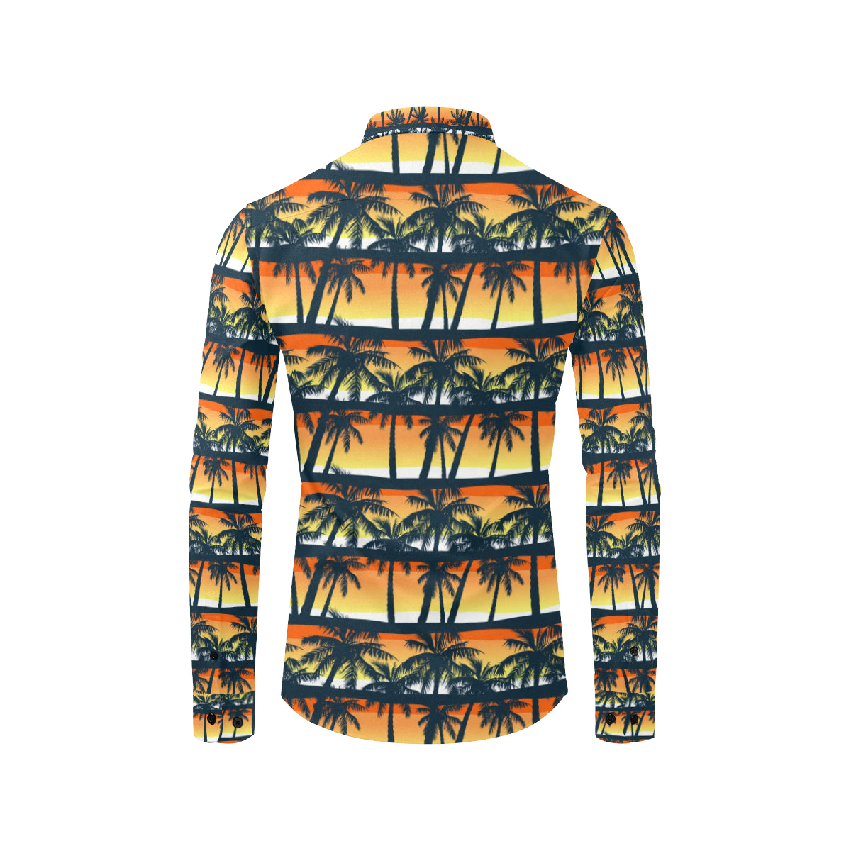 Palm Tree Pattern Print Design PT011 Men's Long Sleeve Shirt