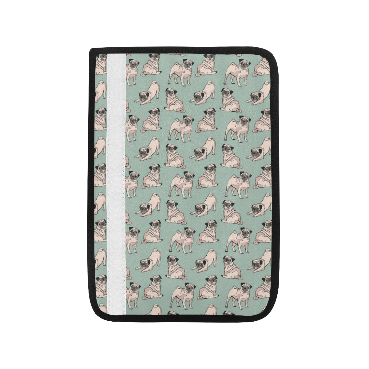 Pug Pattern Print Design A01 Car Seat Belt Cover