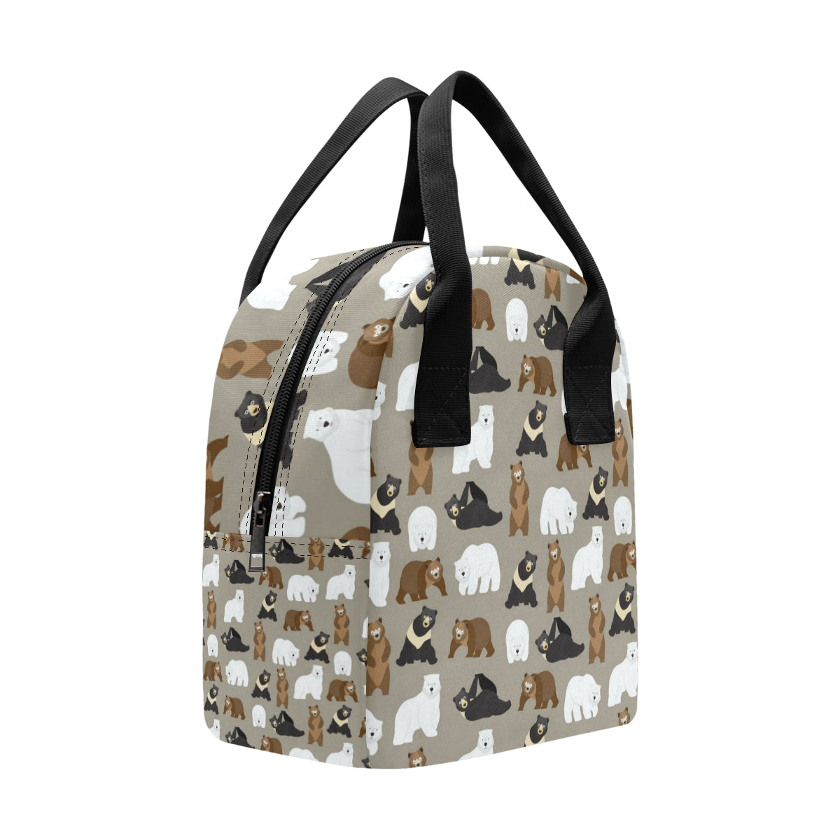 Bear Pattern Print Design BE03 Insulated Lunch Bag