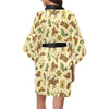 Cowboy Pattern Print Design 04 Women's Short Kimono