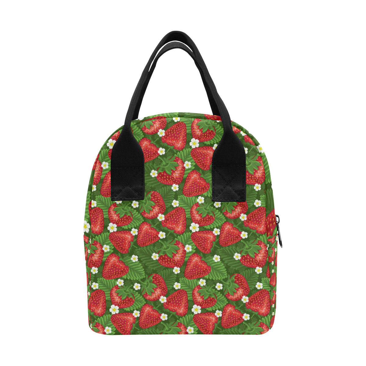 Strawberry Pattern Print Design SB05 Insulated Lunch Bag