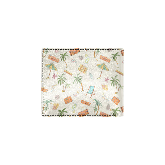 Beach Themed Pattern Print Design 05 Men's ID Card Wallet
