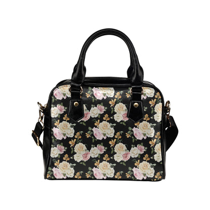 Rose Pattern Print Design A01 Shoulder Handbag