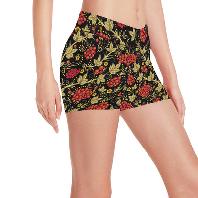 Cranberry Pattern Print Design CB02 Yoga Shorts