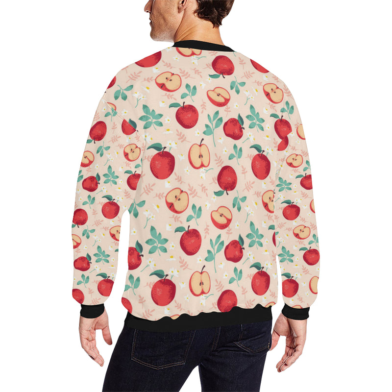Apple Pattern Print Design AP06 Men Long Sleeve Sweatshirt