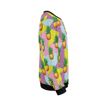 Pineapple Pattern Print Design PP05 Men Long Sleeve Sweatshirt