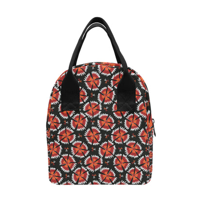 Carnations Pattern Print Design CN03 Insulated Lunch Bag