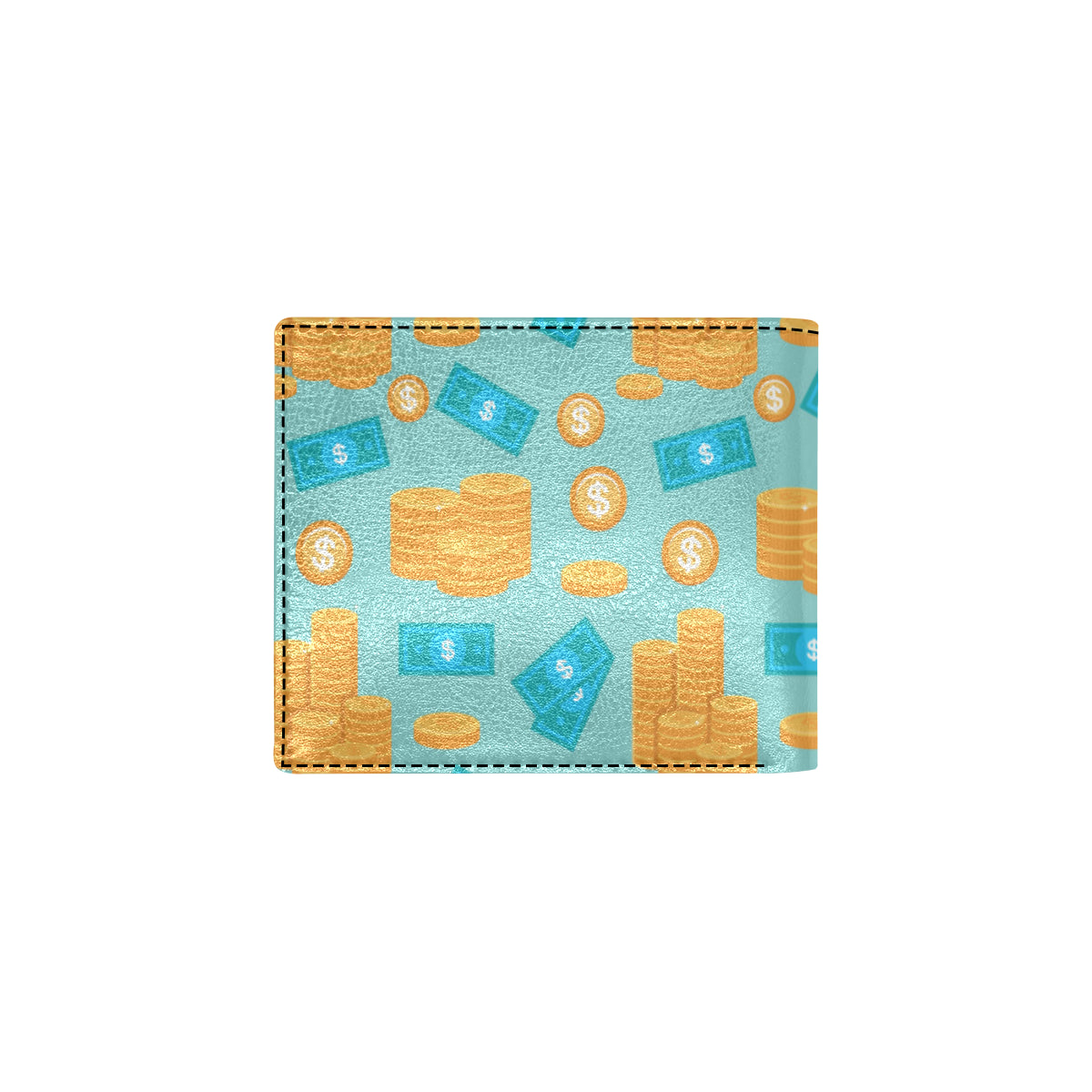 Money Pattern Print Design 03 Men's ID Card Wallet
