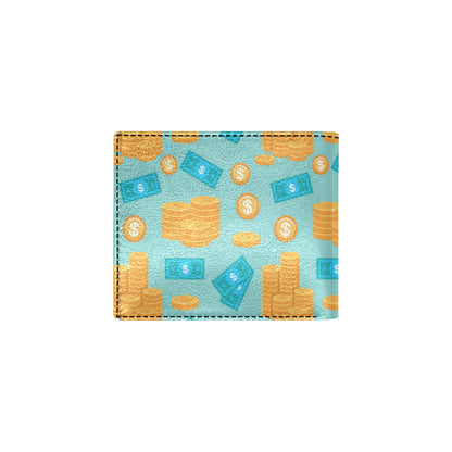 Money Pattern Print Design 03 Men's ID Card Wallet