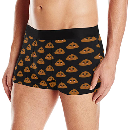 Poop Emoji Pattern Print Design A01 Men's Boxer Briefs