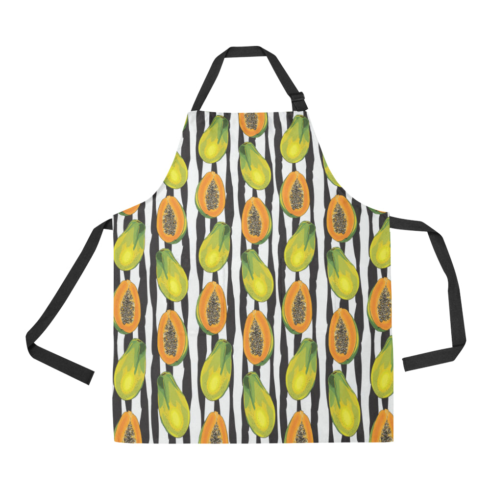 Papaya Pattern Print Design PP01 Apron with Pocket
