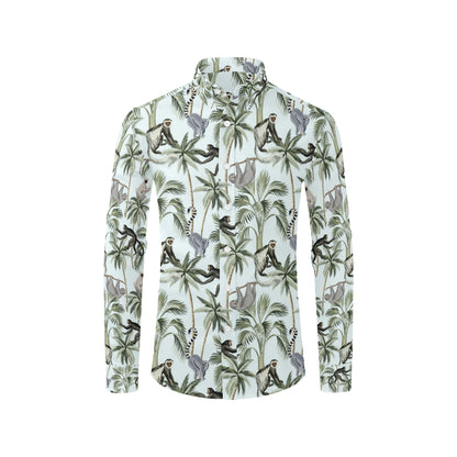 Rainforest Pattern Print Design RF04 Men's Long Sleeve Shirt