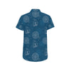 Nautical Pattern Print Design A04 Men's Short Sleeve Button Up Shirt