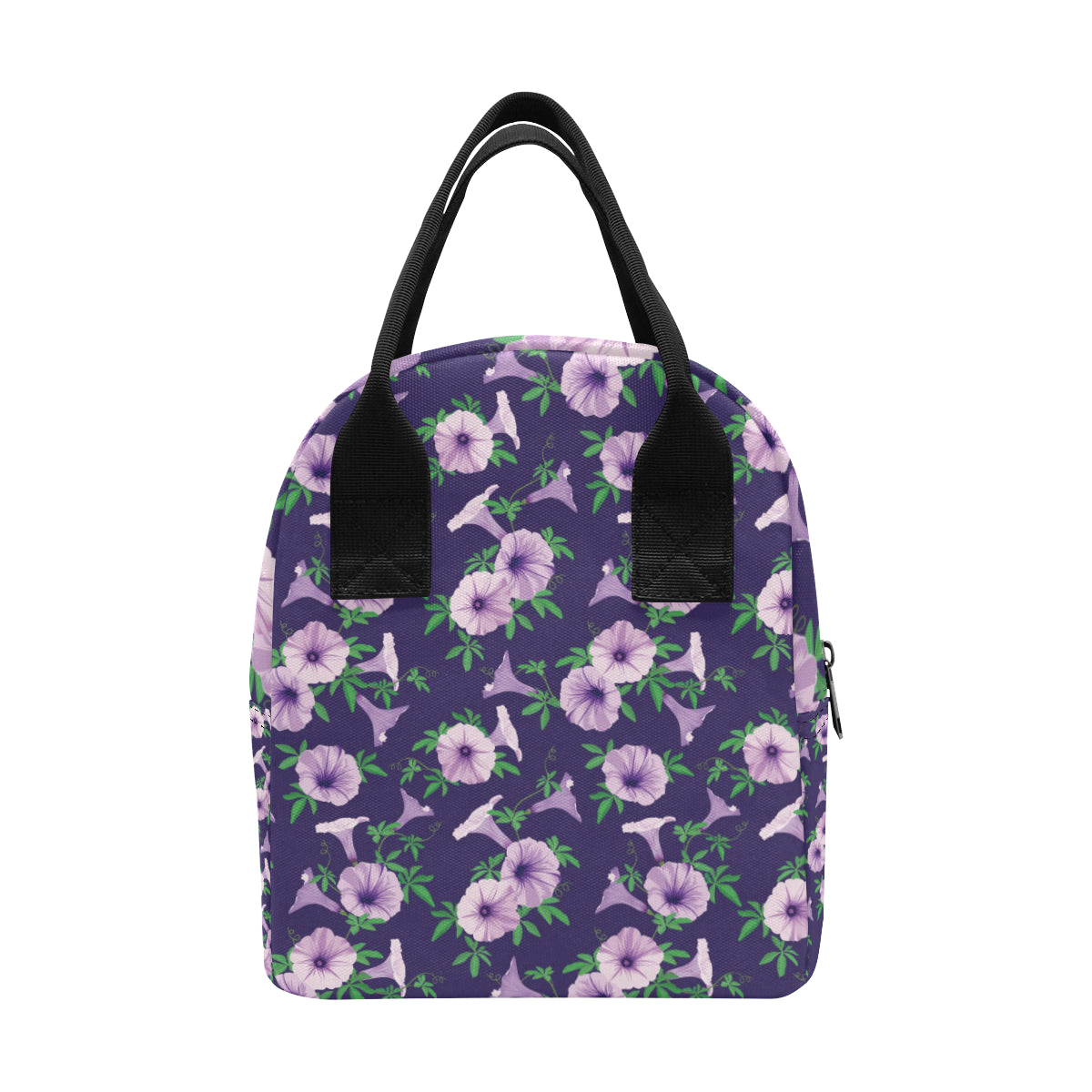 Morning Glory Pattern Print Design MG01 Insulated Lunch Bag