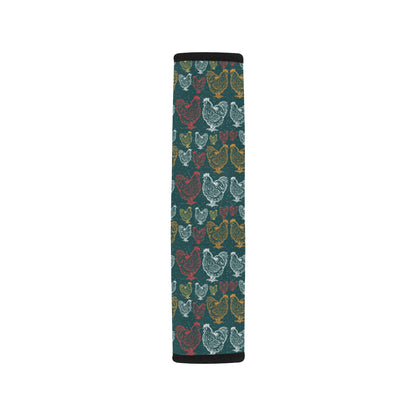 Rooster Hand Draw Design Car Seat Belt Cover