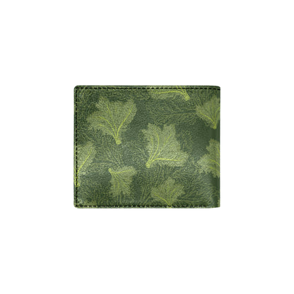 Kale Pattern Print Design 01 Men's ID Card Wallet