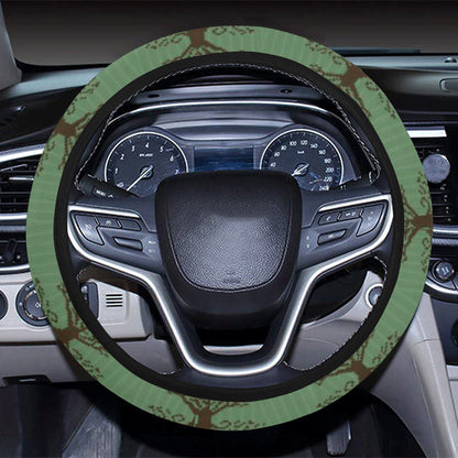 Celtic Pattern Print Design 09 Steering Wheel Cover with Elastic Edge