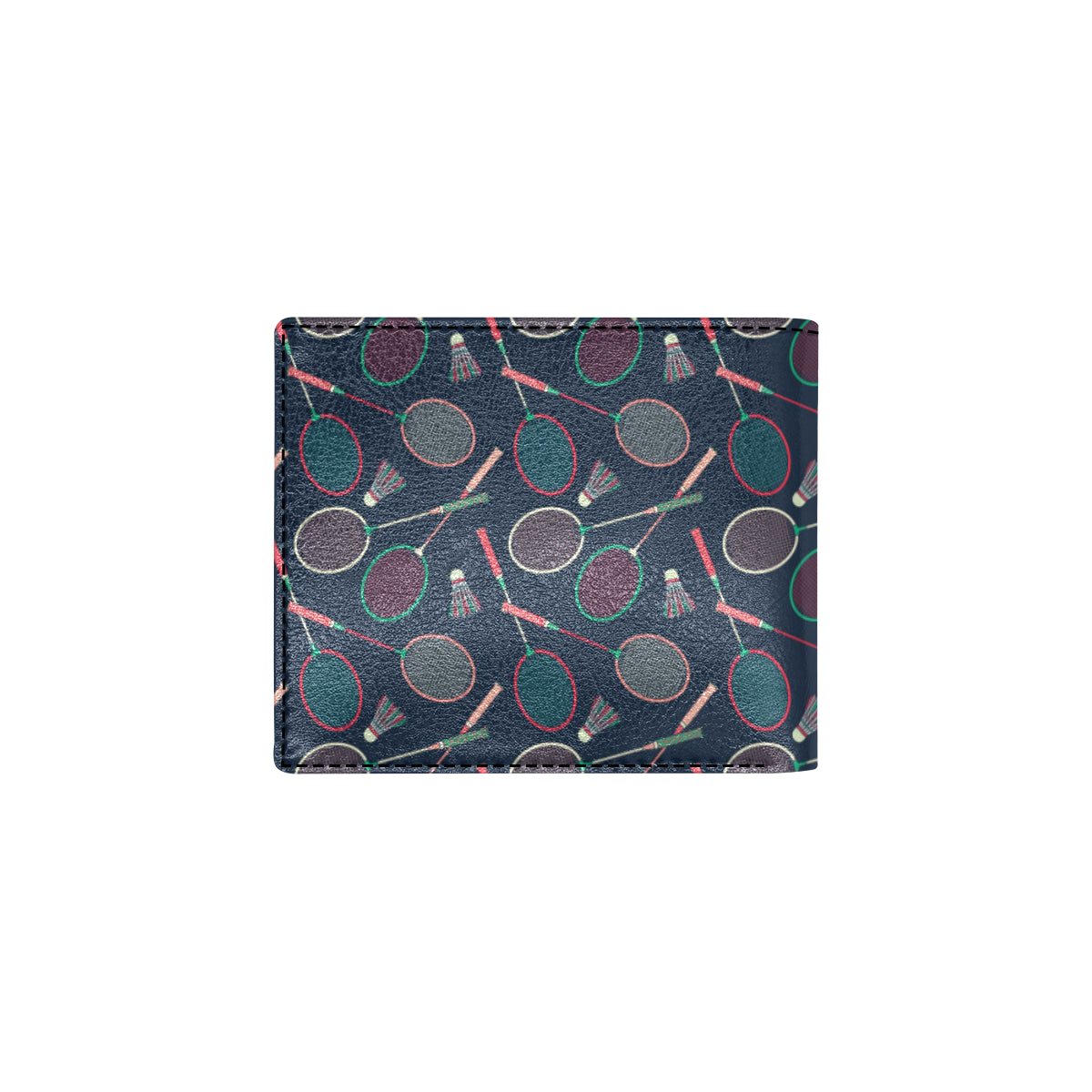 Badminton Pattern Print Design 03 Men's ID Card Wallet