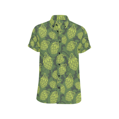 Hope Pattern Print Design 02 Men's Short Sleeve Button Up Shirt