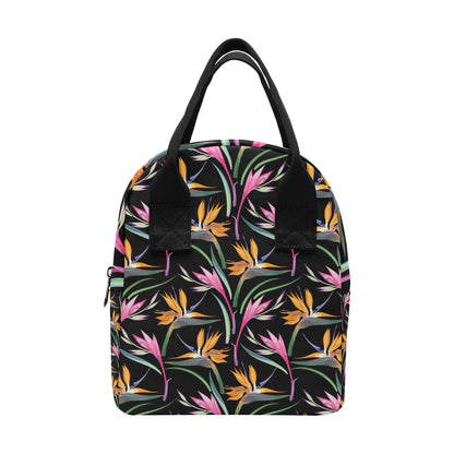 Tropical Flower Pattern Print Design TF017 Insulated Lunch Bag