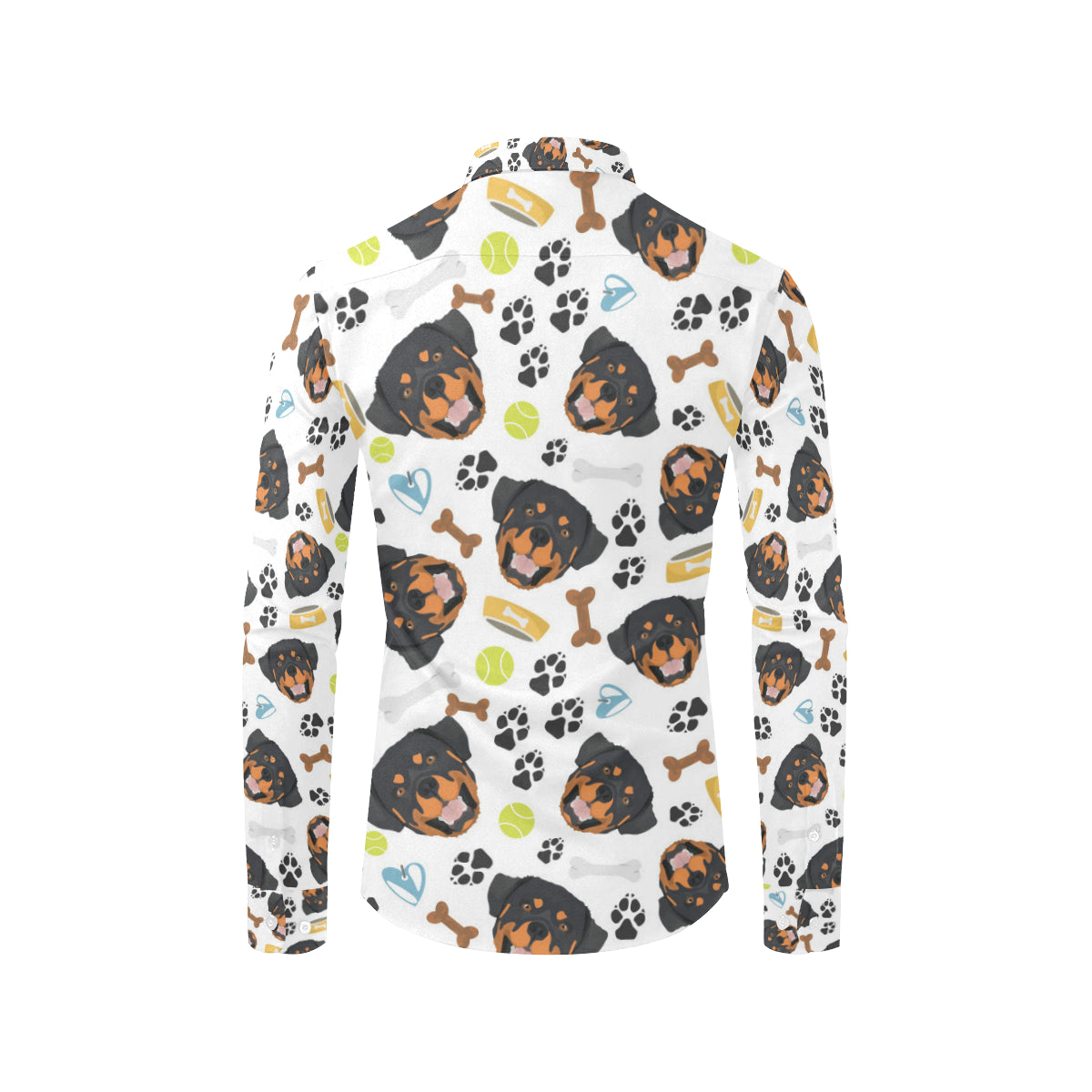 Rottweiler Pattern Print Design A04 Men's Long Sleeve Shirt