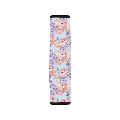 Lilac Pattern Print Design LI03 Car Seat Belt Cover
