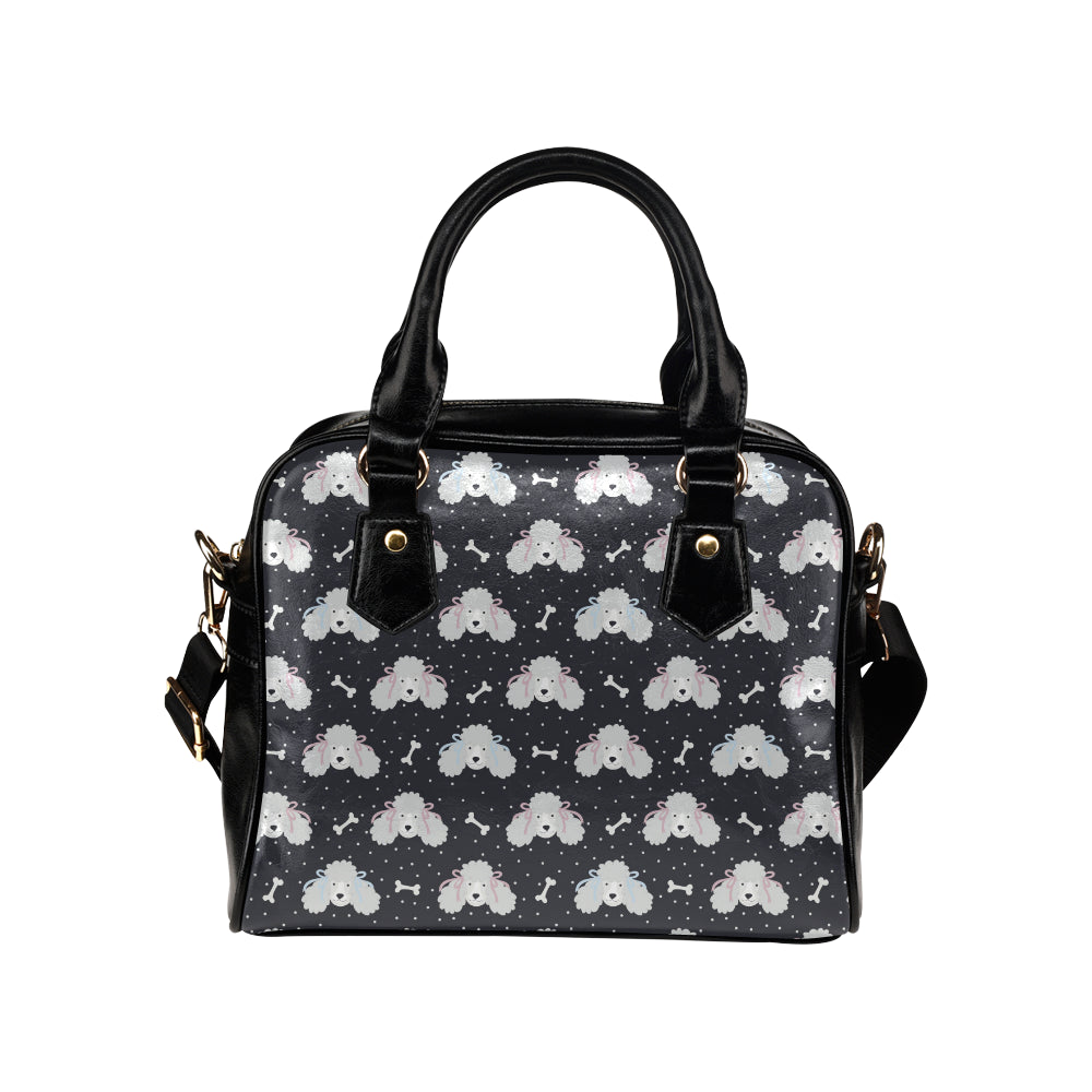 Poodle Pattern Print Design A03 Shoulder Handbag