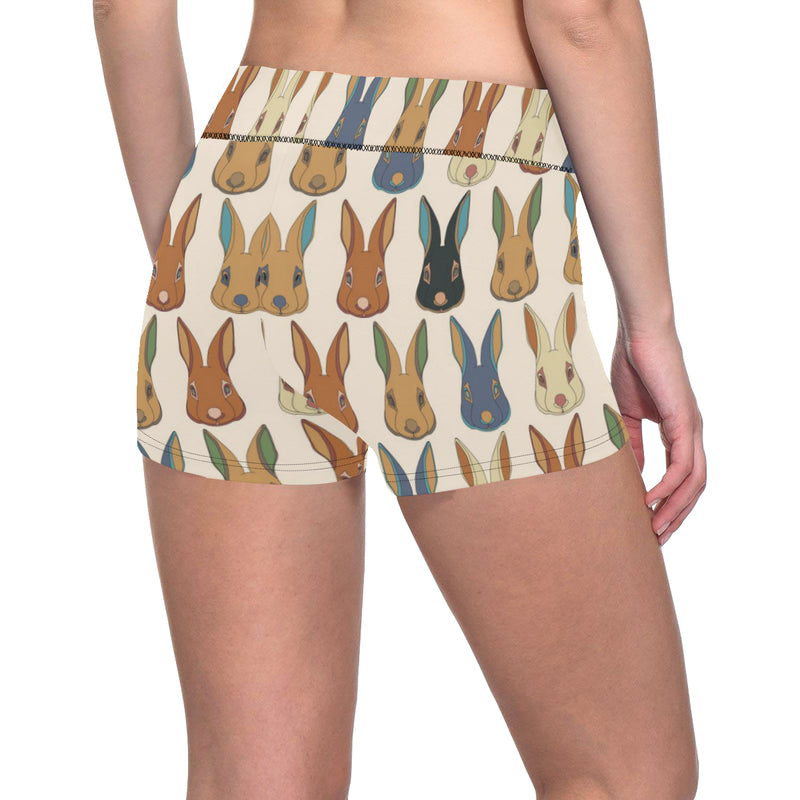 Rabbit Pattern Print Design RB04 Yoga Shorts