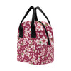 Cherry Blossom Pattern Print Design CB06 Insulated Lunch Bag