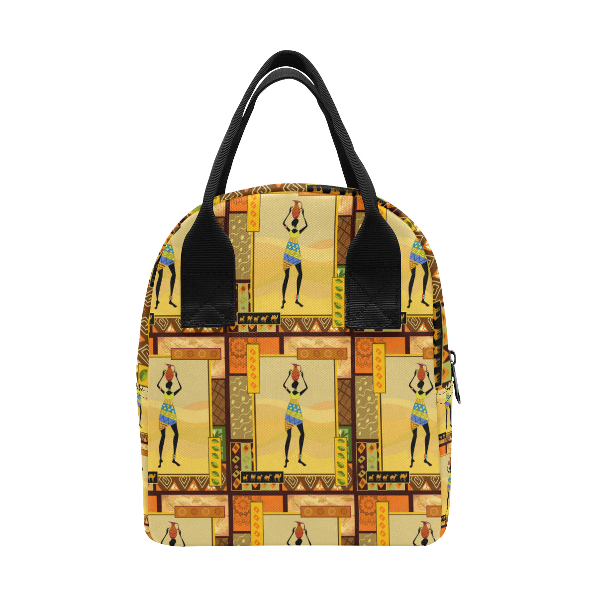 African Girl Design Insulated Lunch Bag