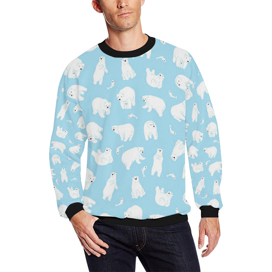 Polar Bear Pattern Print Design PB01 Men Long Sleeve Sweatshirt