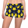 Lemon Pattern Print Design LM01 Yoga Shorts