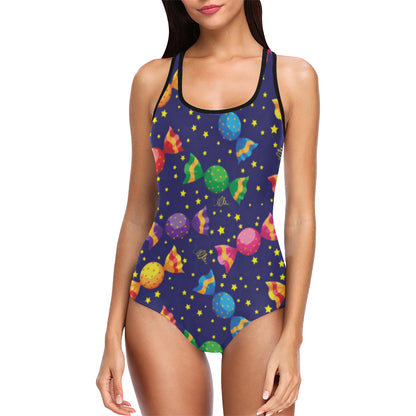 Candy Pattern Print Design CA06 Women Swimsuit