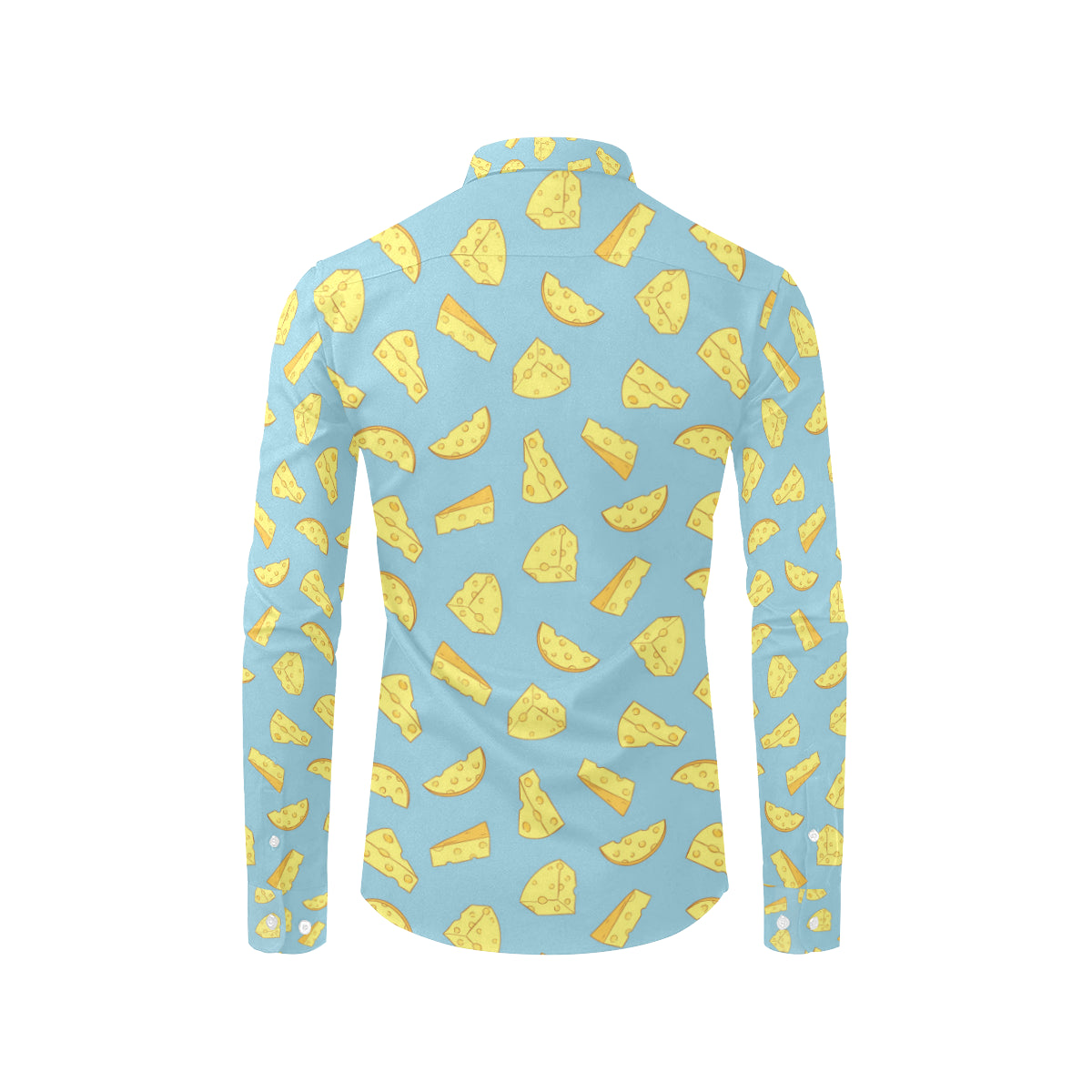 Cheese Pattern Print Design 04 Men's Long Sleeve Shirt