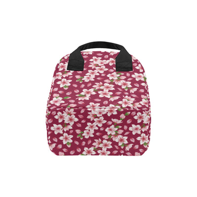 Cherry Blossom Pattern Print Design CB06 Insulated Lunch Bag