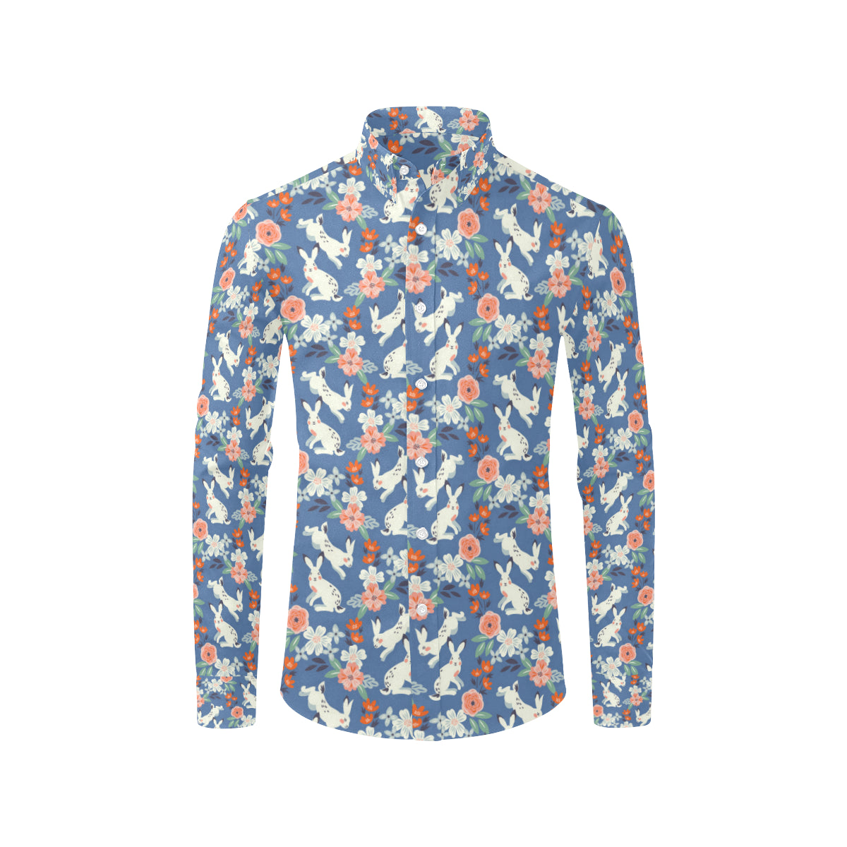 Bunny Pattern Print Design 07 Men's Long Sleeve Shirt