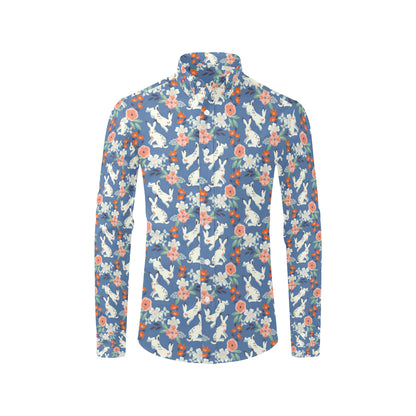 Bunny Pattern Print Design 07 Men's Long Sleeve Shirt