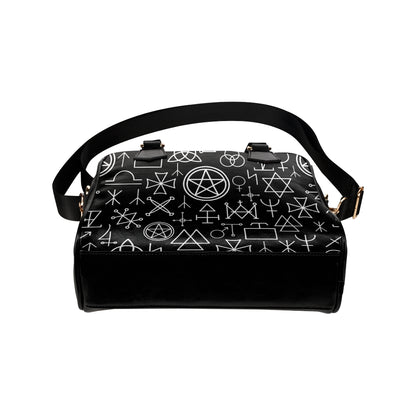 Pentagram Pattern Print Design A02 Shoulder Handbag