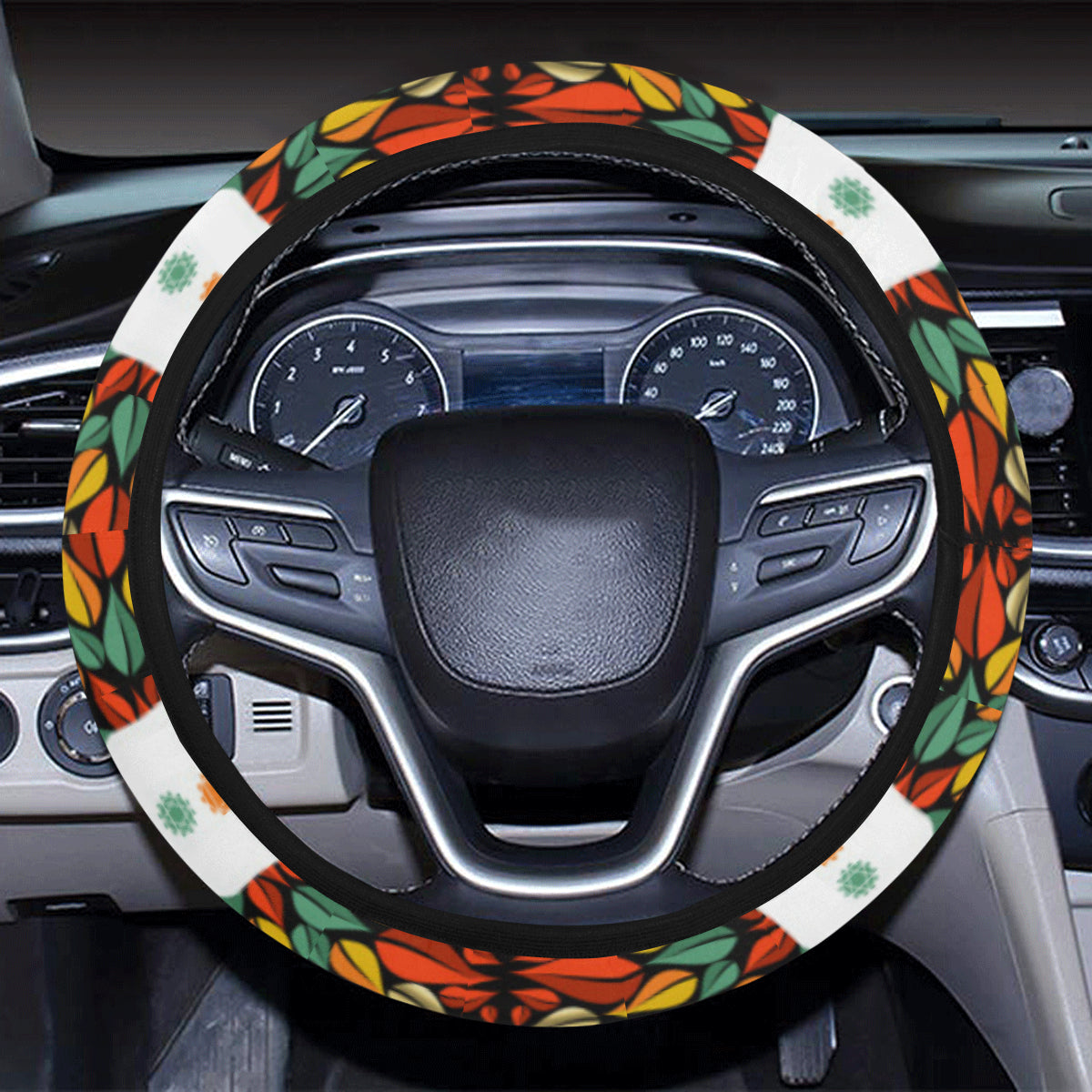 Chakra Yoga Steering Wheel Cover with Elastic Edge