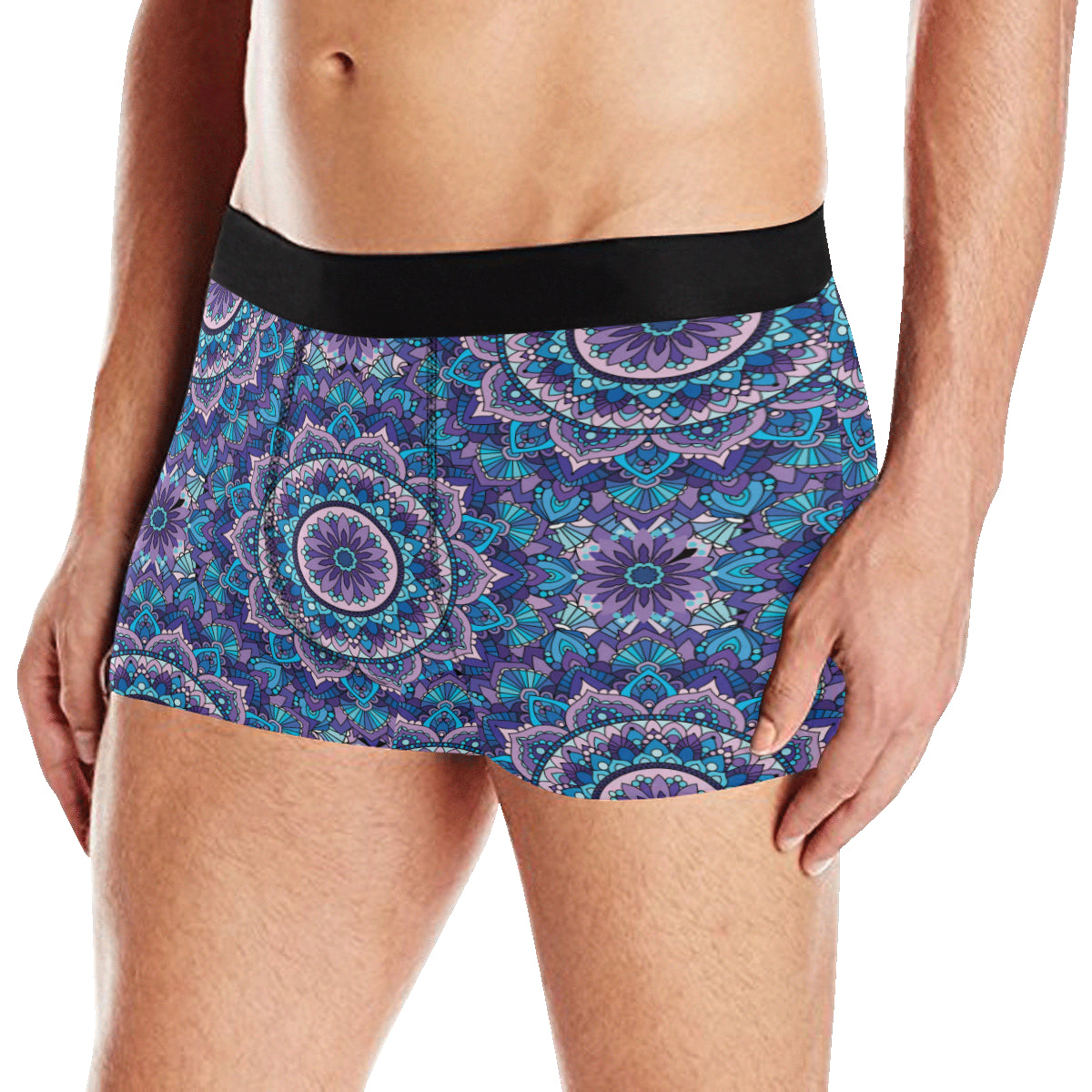 Mandala Pattern Print Design 04 Men's Boxer Briefs