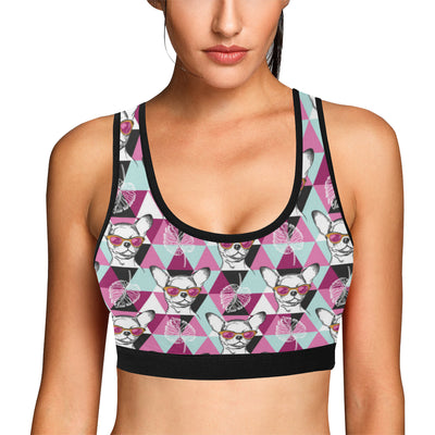 Chihuahua Cute Triangle Pattern Sports Bra