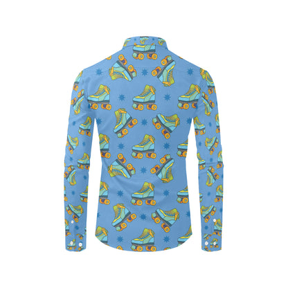 Roller skate Pattern Print Design A04 Men's Long Sleeve Shirt