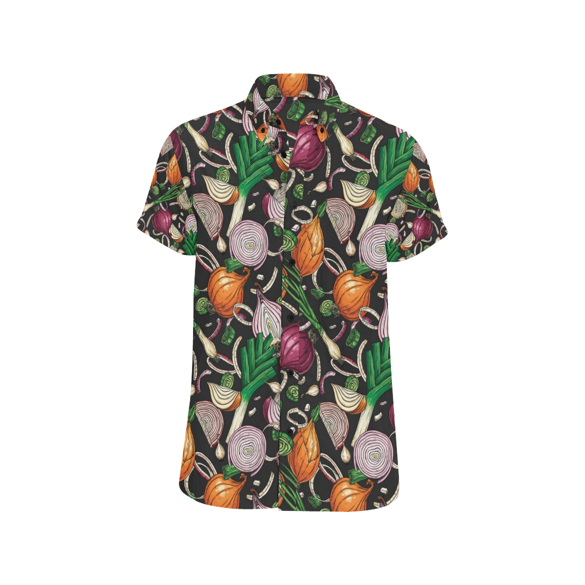 Onion Pattern Print Design A03 Men's Short Sleeve Button Up Shirt