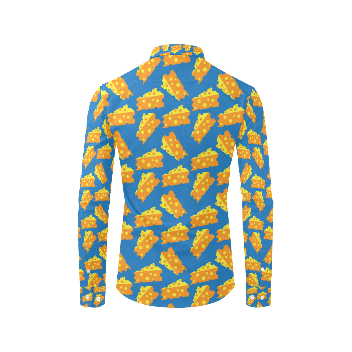 Cheese Pattern Print Design 05 Men's Long Sleeve Shirt