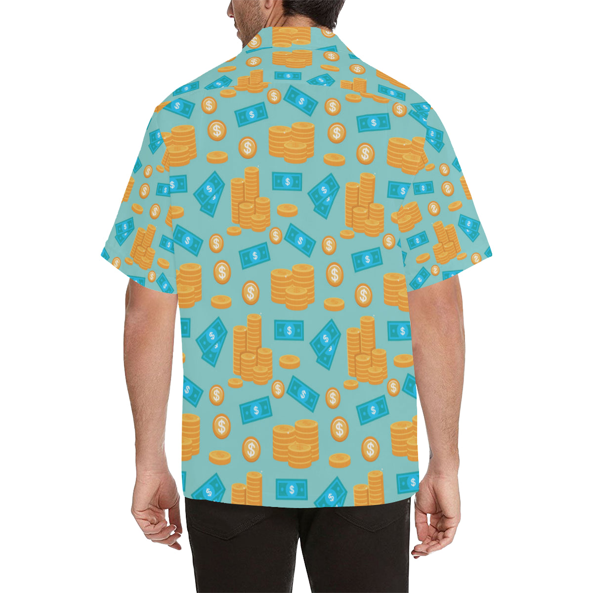 Money Pattern Print Design 03 Men's Hawaiian Shirt