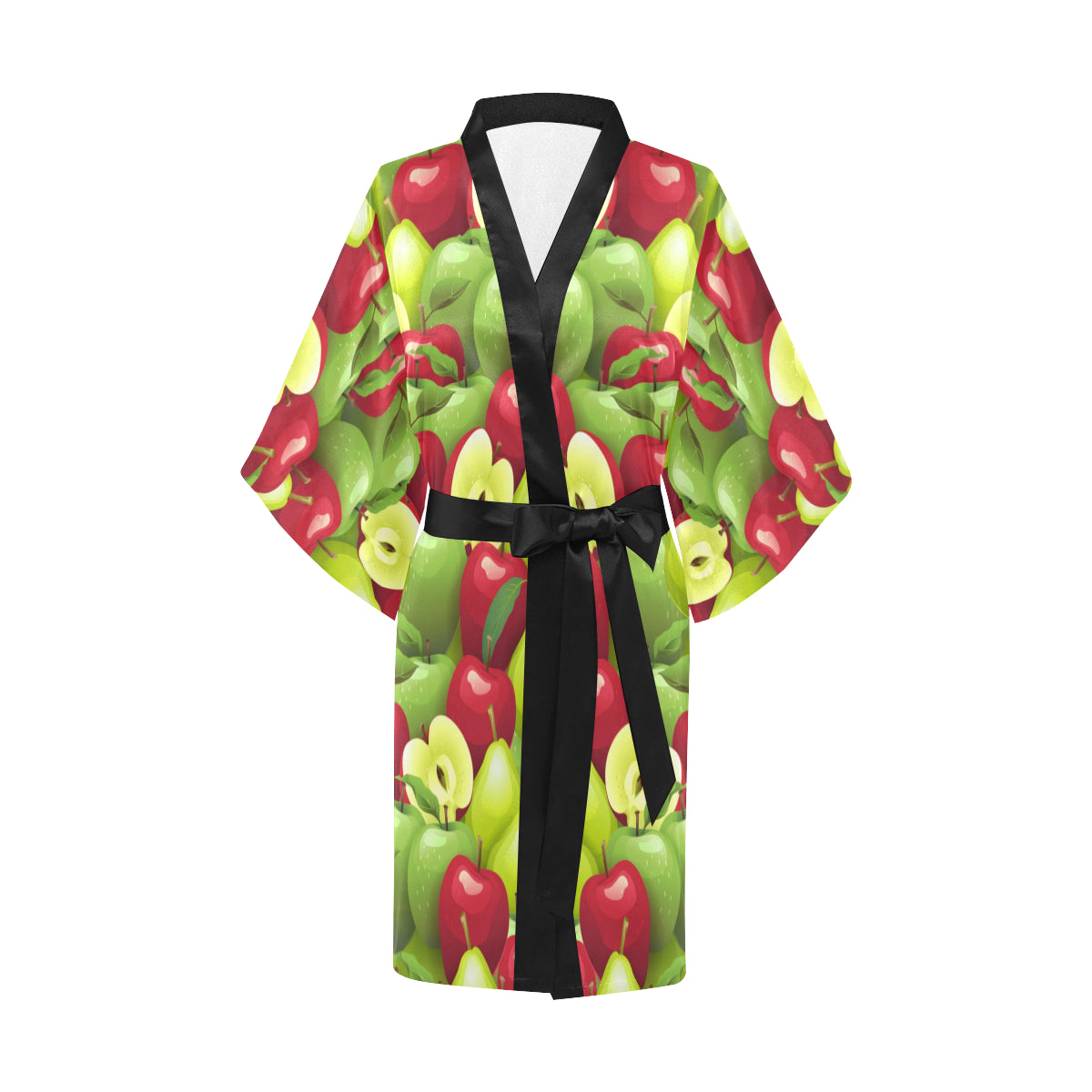 Apple Pattern Print Design AP03 Women's Short Kimono