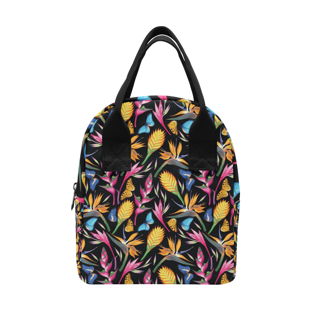 Tropical Flower Pattern Print Design TF016 Insulated Lunch Bag