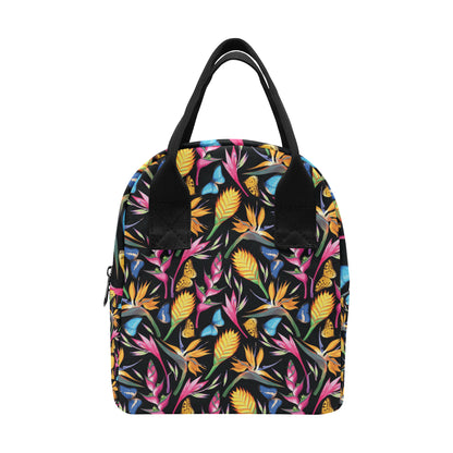 Tropical Flower Pattern Print Design TF016 Insulated Lunch Bag